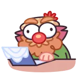 💻 dibujos animados, animal, portátil, escribiendo, ordenador, lindo telegram sticker