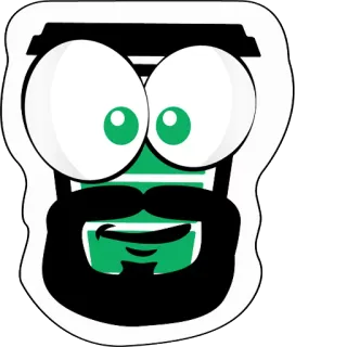 👹 Мультфильм, Кофе, Милый, Персонаж, Смешной telegram sticker