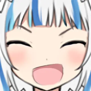 😄 Gawr Gura Anime, Vtuber, Gura, Tiburón, Lindo whatsapp sticker