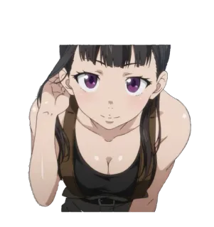 😏 Anime, Mujer, Chica, Personaje, Ilustración, Manga, Fanart telegram sticker