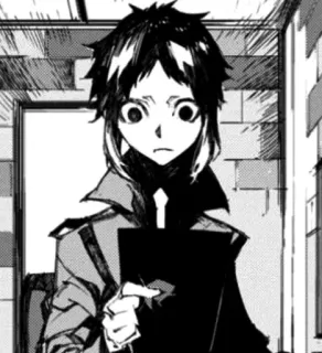 🌟 Akutagawa Bungou Stray Dogs Anime, Manga, Postać, Bungou Stray Dogs, Akutagawa telegram sticker