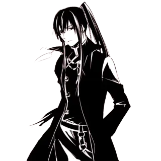 😒 anime, manga, art, illustration, character, black and white whatsapp sticker
