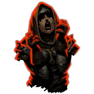 ⭕ darkest dungeon, horror, krzyk, fantasy, postać whatsapp sticker