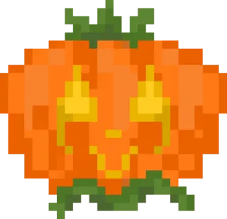 🙂 南瓜, 万圣节, 南瓜灯, 像素画, 节日 telegram sticker