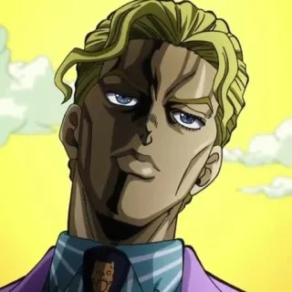 🐈 Yoshikage Kira JoJo's Bizarre Adventure Anime, Bösewicht, Kira, Jojo, Bizarr, Abenteuer whatsapp sticker