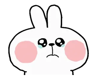 🥺 зайчик, грустный, плачет, слезы, милый, кролик, эмодзи telegram sticker