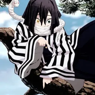 📓 Obanai Iguro Demon Slayer Anime, Personaggio, Serpente, Demon Slayer, Obanai Iguro telegram sticker