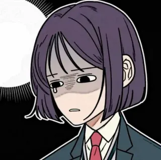 📱 triste, anime, ragazza, piangendo, uniforme scolastica, manga, emozione, personaggio telegram sticker