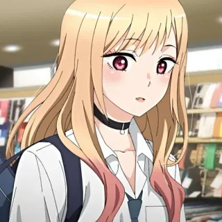 🥟 anime, girl, school uniform, cute, blonde telegram sticker