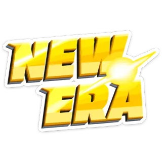 💫 NEW ERA text, gelb, neu, ära telegram sticker