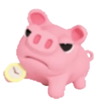 ⌚️ 돼지, 동물, 시계, 시간, 만화 whatsapp sticker