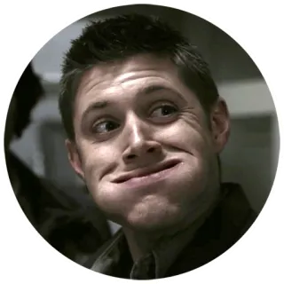 😶 Dean Winchester Supernatural śmieszne, twarz, wyraz, tv, aktor telegram sticker