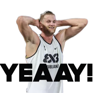 🤗 NE DAMO SE! basketbal, sport, atleet, Slovenië, team, competitie telegram sticker