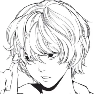 😳 Near Death Note anime, manga, death note, near, character, detective telegram sticker