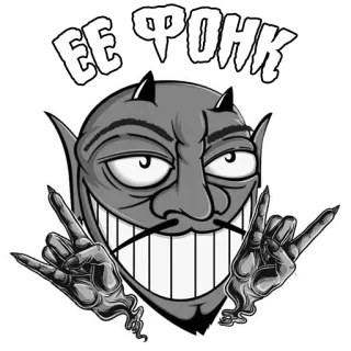 🤟 EELFONK ปีศาจ, เขา, ร็อค, เมทัล, ท่าทาง, การ์ตูน telegram sticker