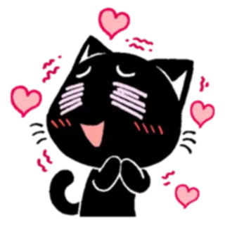 😍 love, kawaii, cartoon, cute, hearts, affection, emotion telegram sticker