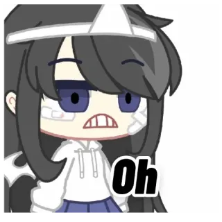 🌟 Oh Аниме, Мультфильм, Милый, Наклейка, Гача telegram sticker
