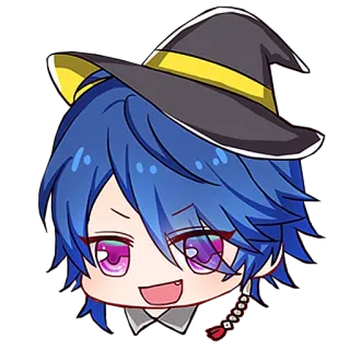😃 anime, manga, chibi, hat, cute, wizard, magic telegram sticker