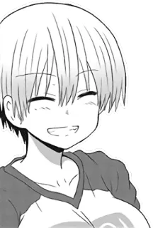 😁 Uzaki Hana Uzaki-chan Wants to Hang Out! Аниме, Манга, Узаки-чан, Улыбка, Каваий telegram sticker