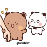 😂 bear, panda, violence, cartoon telegram sticker