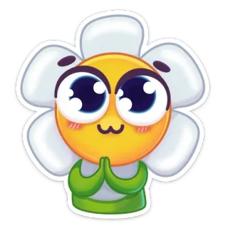 🥺 Fleur, Emoji, Mignon, Joyeux telegram sticker