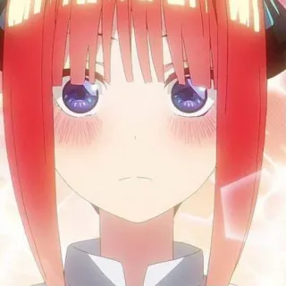 🦋 Nino Nakano The Quintessential Quintuplets anime, chica, dibujos animados, personaje telegram sticker