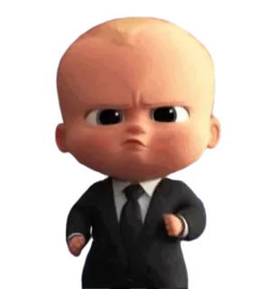 😏 Boss Baby The Boss Baby bébé, boss, costume, dessin animé, film, personnage telegram sticker
