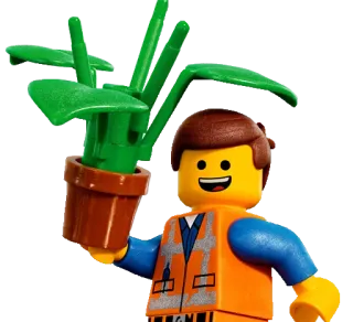 🌿 Emmet The Lego Movie Lego, Emmet, The Lego Movie, Pianta, Personaggio, Film, Giocattolo telegram sticker