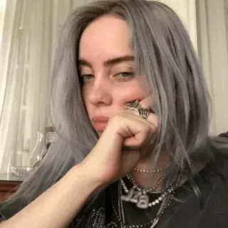 🌊 Billie Eilish piosenkarz, muzyka, pop, celebryta, artysta telegram sticker