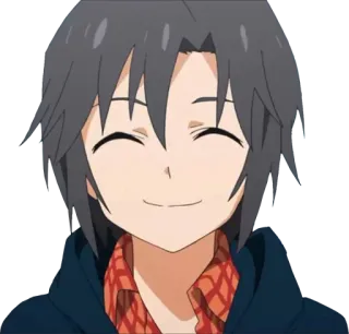 😊 anime, desenho animado, sorrindo, personagem telegram sticker