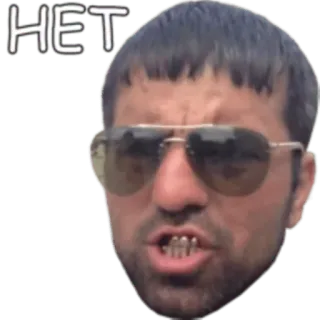 👎 HET uomo, occhiali, rabbia, meme, russo telegram sticker
