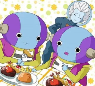 🐮 Zeno Dragon Ball Super Anime, Dragon Ball, Zeno, Whis, Kartun, Karakter, Makan whatsapp sticker