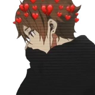 💔 Anime, Traurig, Herzschmerz, Gebrochenes Herz, Emotional, Manga, Cartoon whatsapp sticker