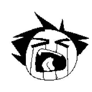😭 llorando, triste, blanco y negro, lágrimas, emocional telegram sticker