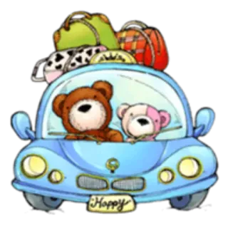 Хлопковый медведь @StikerDi whatsapp stickers