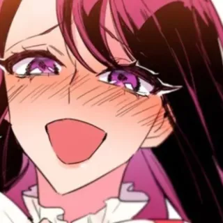 😄 动漫女孩, 漫画女孩, 卡通, 快乐, 微笑, 可爱 whatsapp sticker