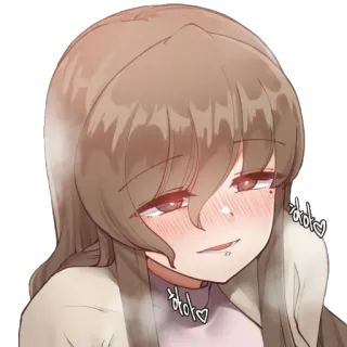 😍 okok Anime, Mädchen, niedlich, Gesichtsausdruck telegram sticker