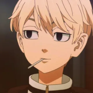🧀 Anime, Charakter, Blonde Haare, Lutscher, Süß, Cartoon telegram sticker