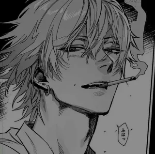 🖤 ははっ Anime, Cigarette, Fumer, Manga, Art, Illustration telegram sticker