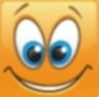 🙂 Emoji, Joyeux, Sourire, Visage, Dessin animé whatsapp sticker