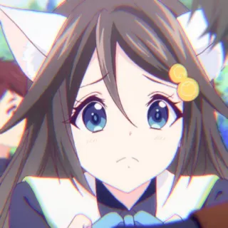 🐚 anime, cat girl, cute, manga whatsapp sticker