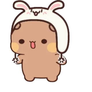 🐰 Мультик, Милый, Персонаж, Животное, Кролик, Шляпа telegram sticker