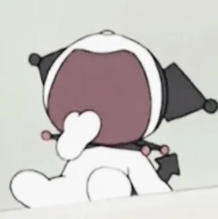 🥱 Kuromi 쿠로미, 산리오, 캐릭터, 귀여운, 만화, 카와이 telegram sticker