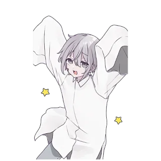 🙂 Anime, Desenho animado, Sticker, Fofo, Personagem, Arte, Mangá whatsapp sticker
