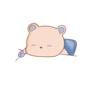 😑 cartoon, animal, bear, sleeping, cute telegram sticker