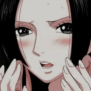 🥂 Boa Hancock One Piece 애니메이션, 원피스, 보아 핸콕, 여성 캐릭터, 만화 telegram sticker