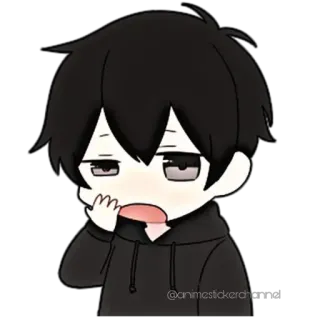 🥱 anime, boy, sleepy, cartoon, cute telegram sticker