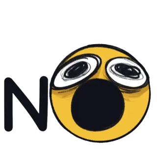 ✖️ NO no, emoji, meme, reaction, expression, shock telegram sticker