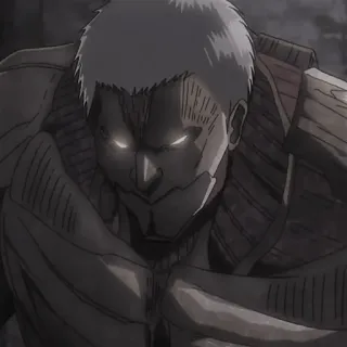 🥇 Reiner Braun Attack on Titan Anime, Attack on Titan, Reiner Braun, Gepantserde Titan, Manga, Titan, Gevecht, Oorlog telegram sticker