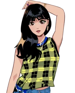 🙆‍♀ Anime, Manga, Chica, Morena, Personaje, Adolescente, Linda telegram sticker